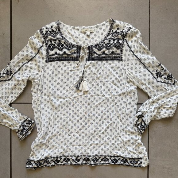 Cortefiel Boho Peasant Blouse – Size L - Picture 1 of 8
